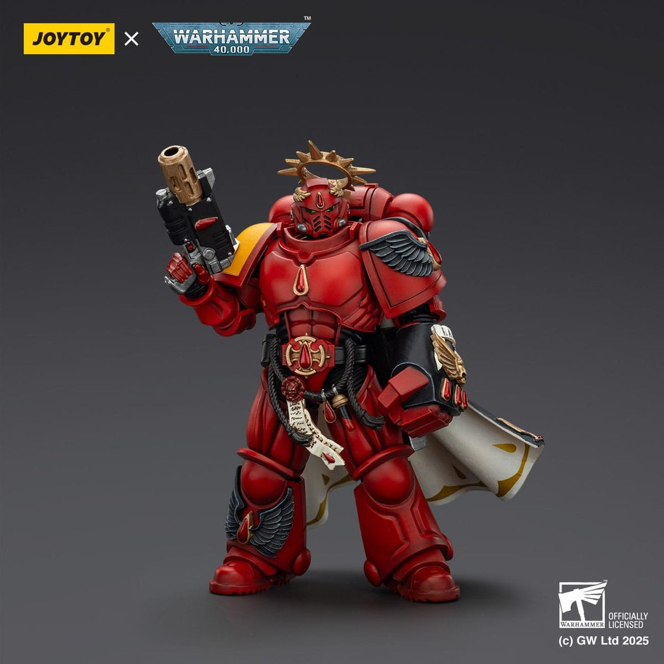 Image produit Warhammer 40k : Combat Patrol Blood Angels - Capitaine avec pistolet Inferno et gantelet énergétique Figurine articulée 20 cm