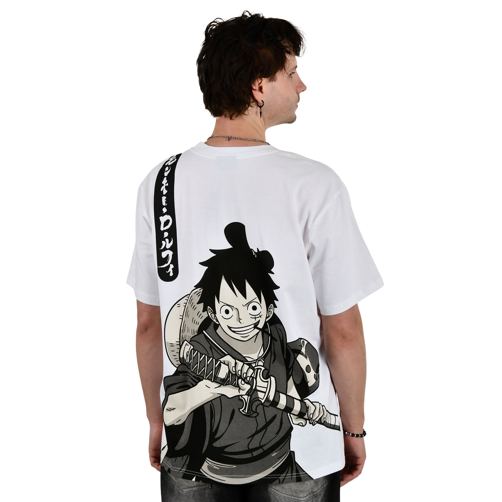 Image produit One Piece - T-shirt oversize Luffy blanc