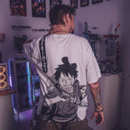 Image produit One Piece - T-shirt oversize Luffy blanc