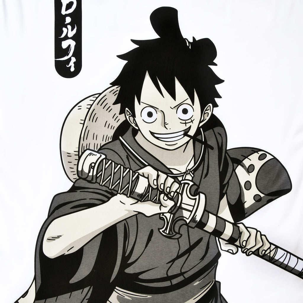 Image produit One Piece - T-shirt oversize Luffy blanc
