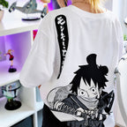 Image produit One Piece - T-shirt oversize Luffy blanc