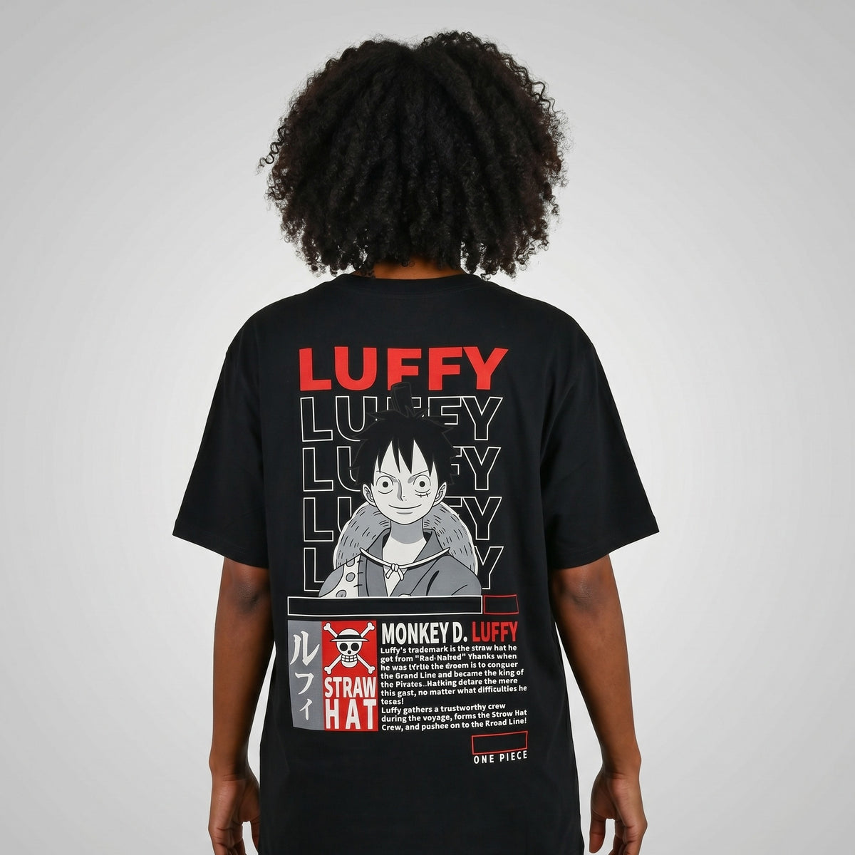 Productafbeelding One Piece - Monkey D. Luffy oversized T-shirt zwart
