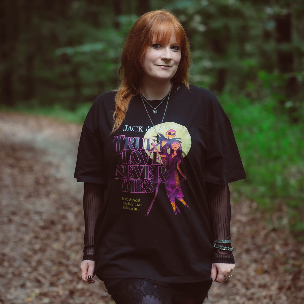 Productafbeelding Nightmare Before Christmas - True Love Never Dies T-shirt zwart