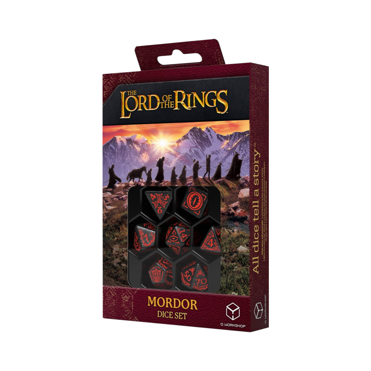 Image produit Le Seigneur des Anneaux - Set de dés JDR Mordor (7 pcs)