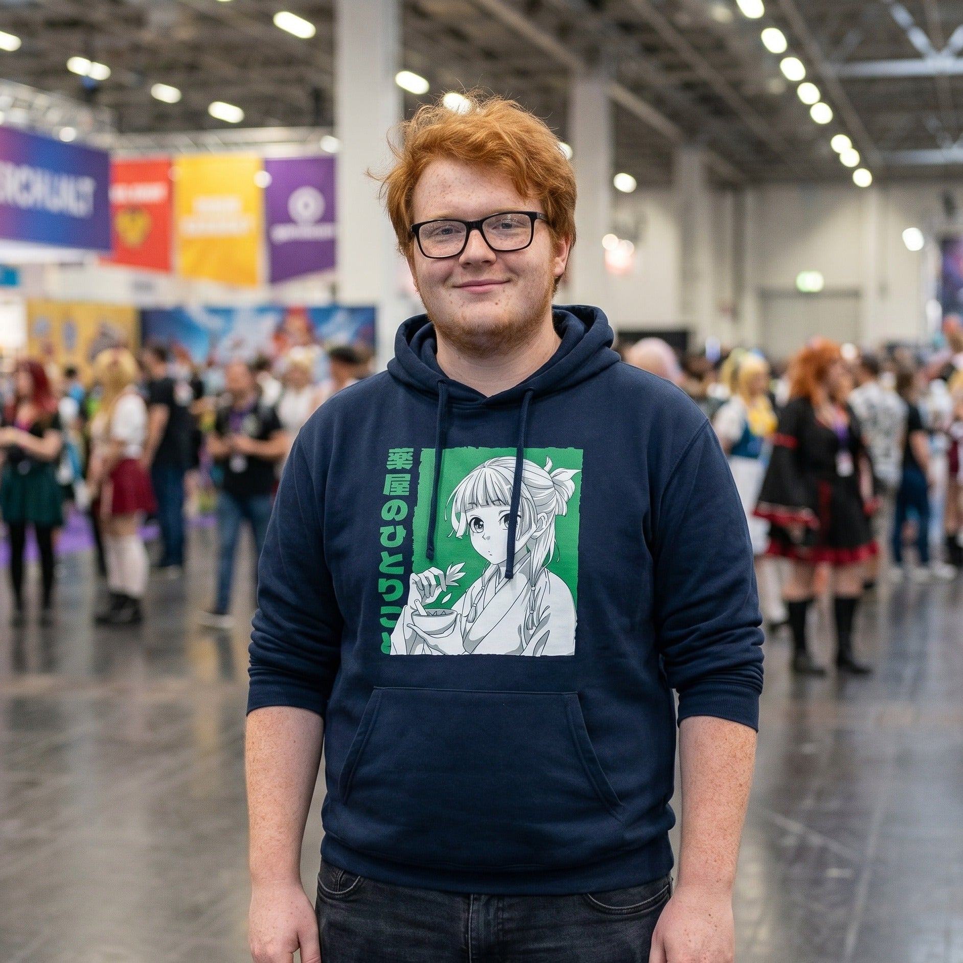 Image produit Sweat à capuche Maomao bleu pour les fans des Carnets de l’Apothicaire