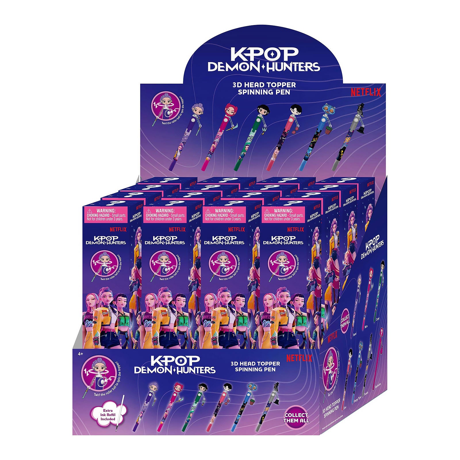 Productafbeelding KPop Demon Hunters - Mystery Characters 3D pennen 16-delig display E1096251
