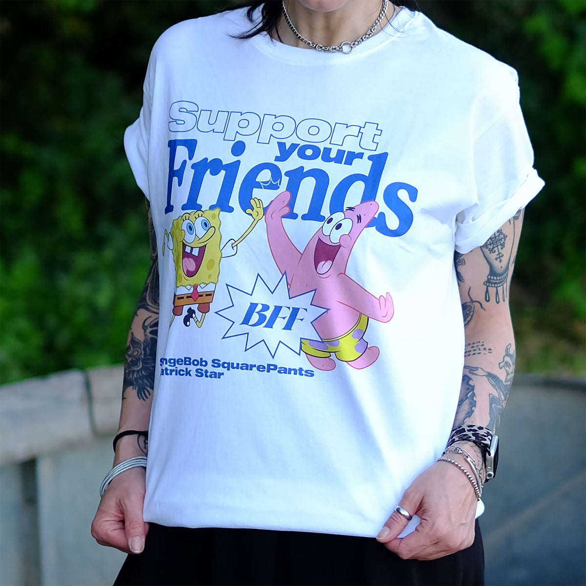 Productafbeelding SpongeBob en Patrick Support Your Friends T-shirt