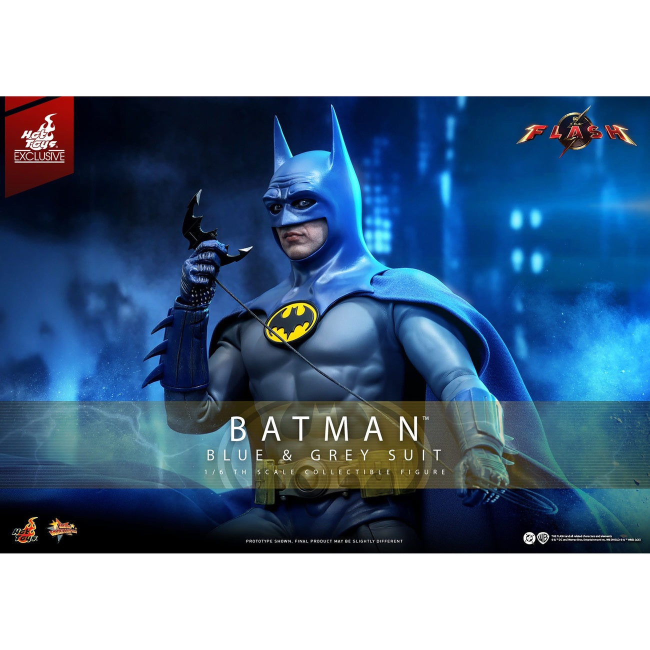 Productafbeelding The Flash - Batman Masterpiece Actiefiguur 1:6 Blauw & Grijs Pak Limited Edition