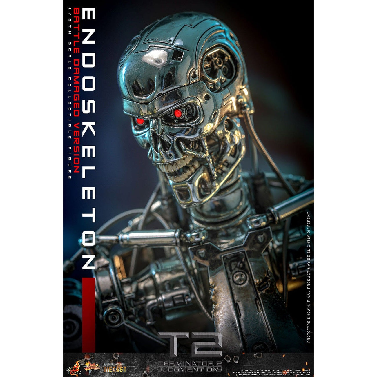 Image produit Terminator – Figurine d’action Masterpiece Endoskeleton 1:6 Version Battle Damaged