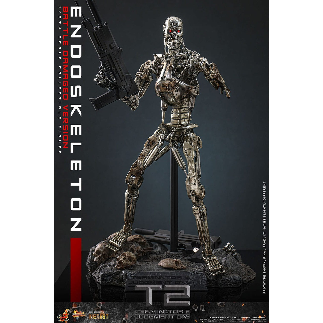 Image produit Terminator – Figurine d’action Masterpiece Endoskeleton 1:6 Version Battle Damaged