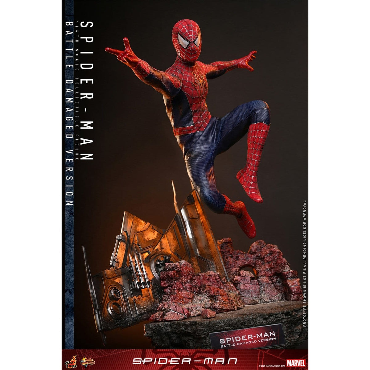 Image produit Marvel - Figurine d’action Spider-Man Masterpiece 1:6 Version Battle Damaged