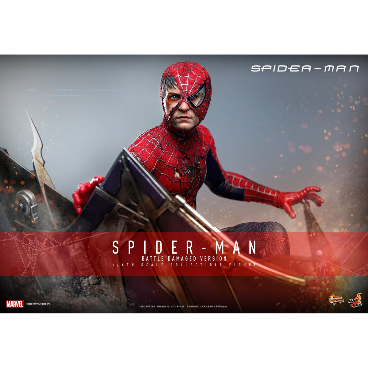 Productafbeelding Marvel - Spider-Man Masterpiece 1:6 Actiefiguur Battle Damaged Version