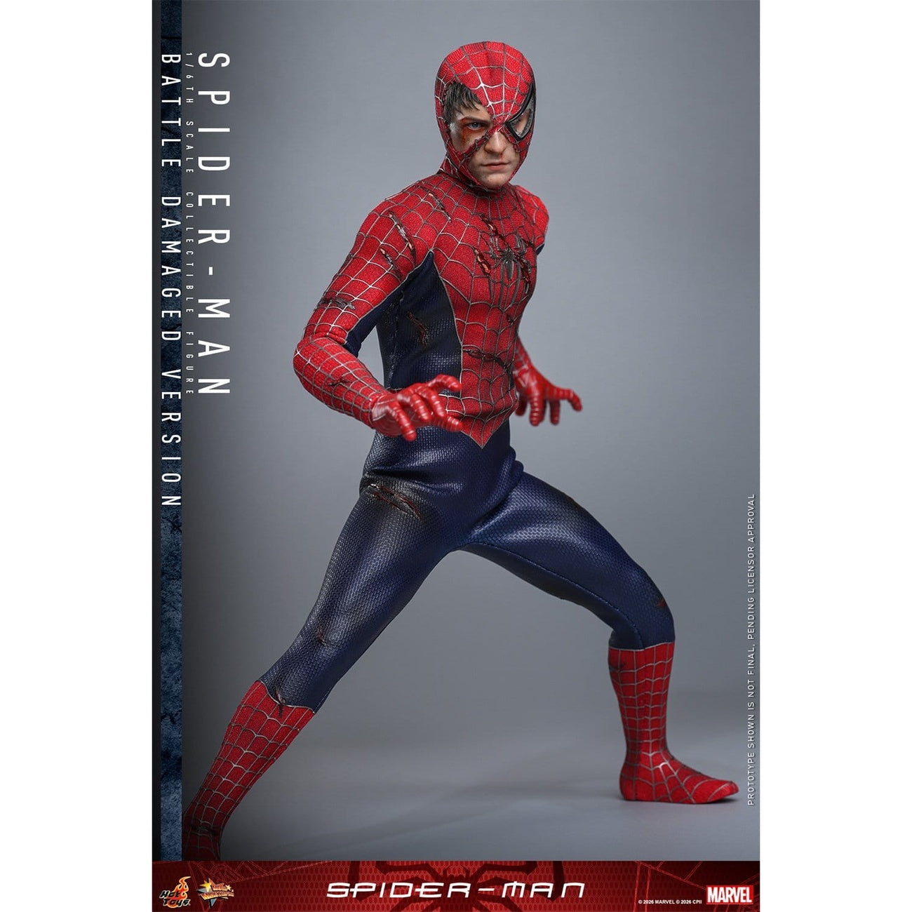 Productafbeelding Marvel - Spider-Man Masterpiece 1:6 Actiefiguur Battle Damaged Version