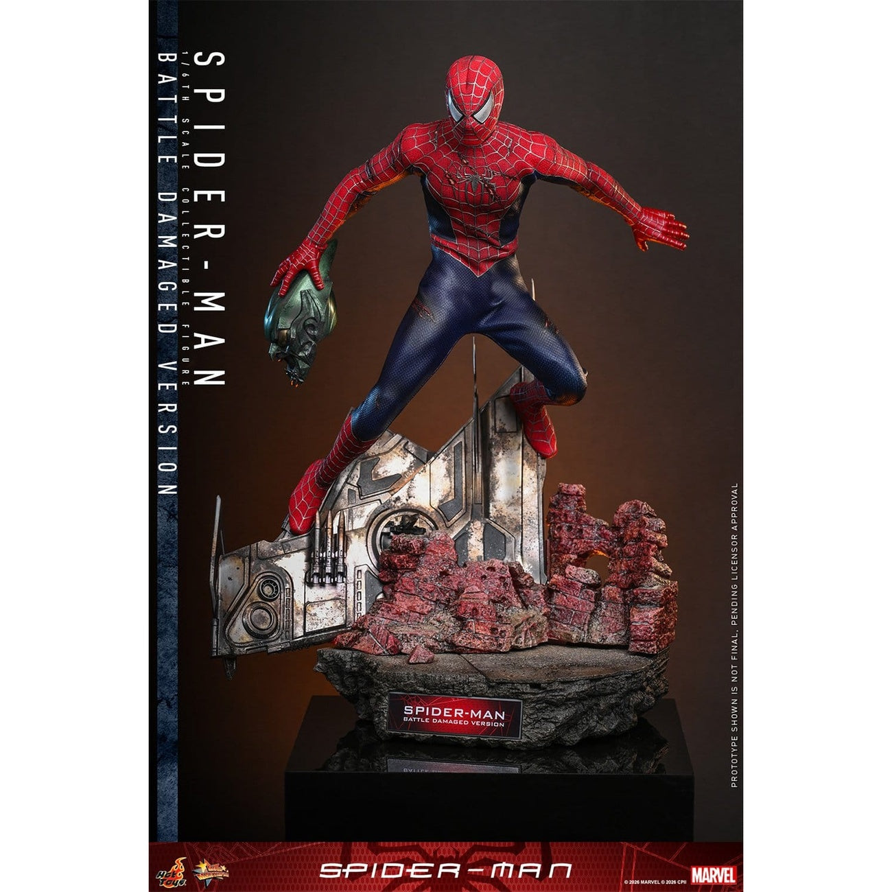 Productafbeelding Marvel - Spider-Man Masterpiece 1:6 Actiefiguur Battle Damaged Version