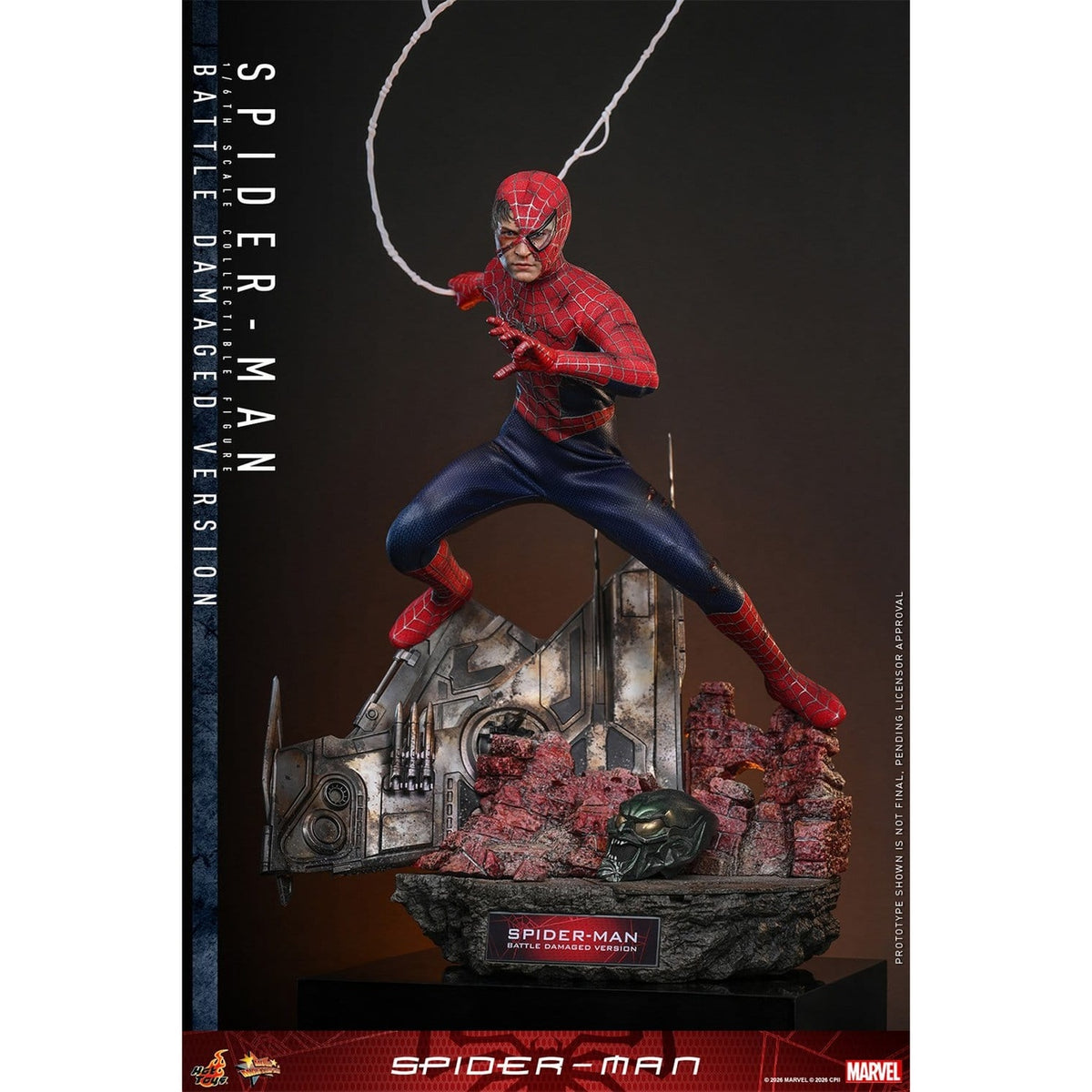 Image produit Marvel - Figurine d’action Spider-Man Masterpiece 1:6 Version Battle Damaged