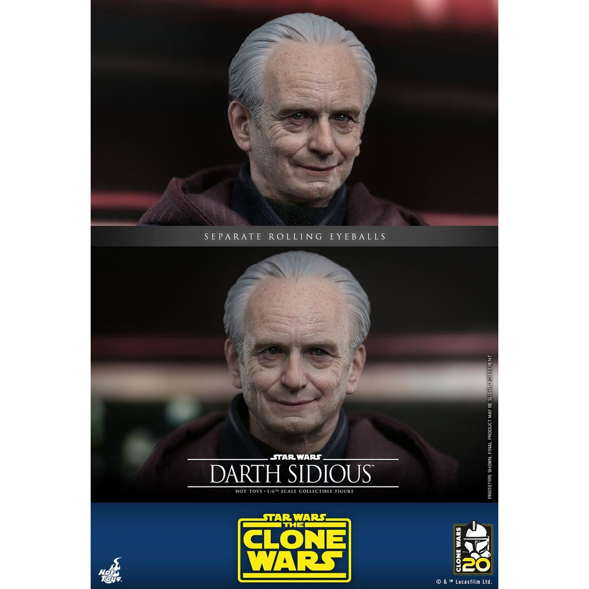 Productafbeelding Star Wars: The Clone Wars - Darth Sidious Actiefiguur 1:6