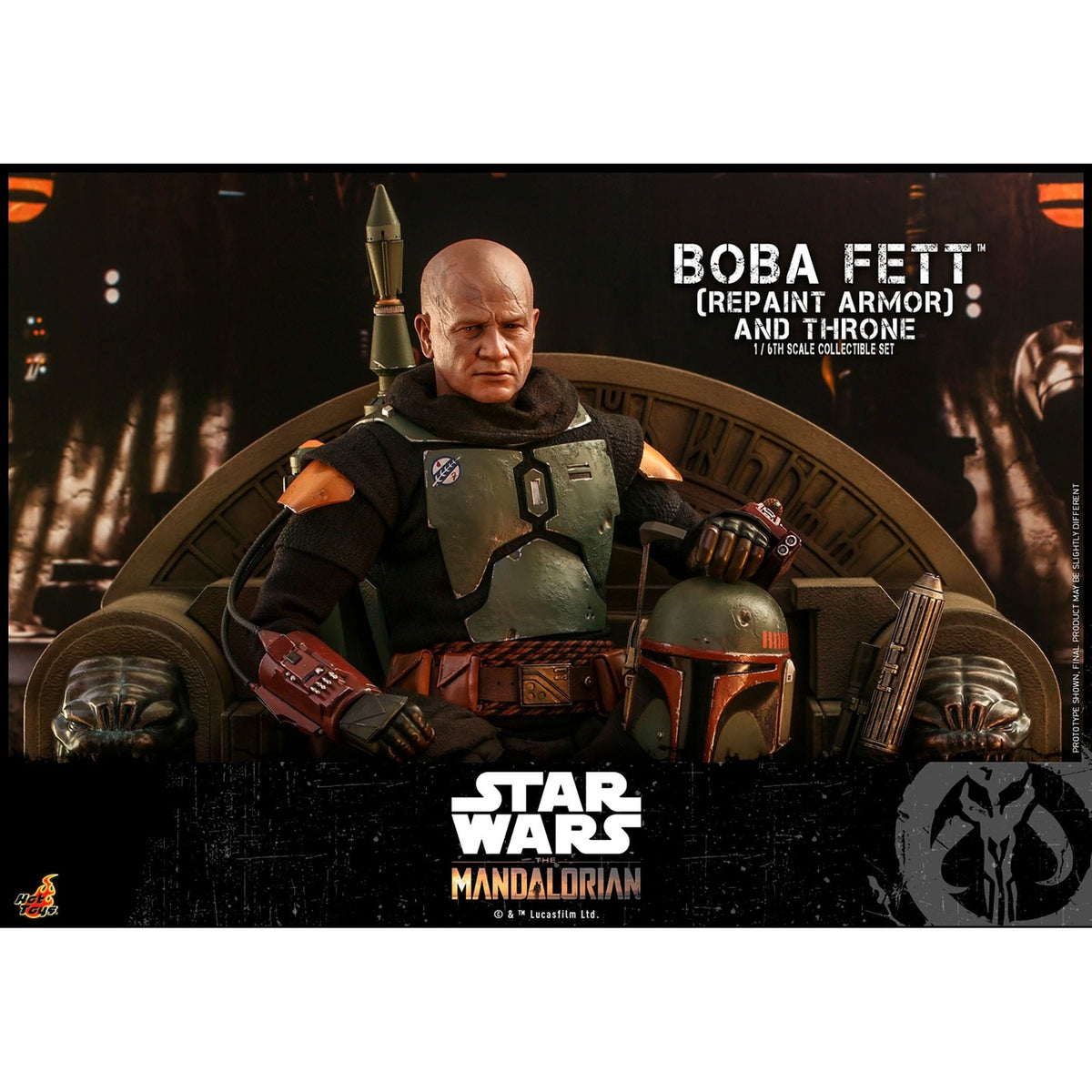 Produktbild Star Wars: The Mandalorian - Boba Fett Actionfigur 1:6 Repaint Armor and Throne Special Edition