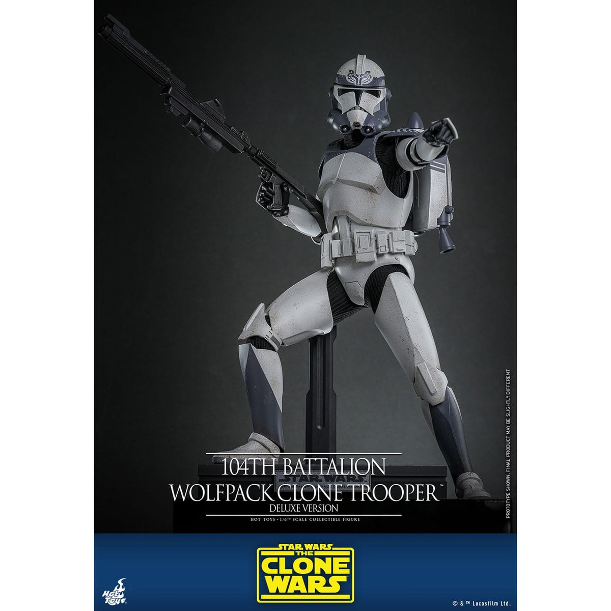 Productafbeelding Star Wars: The Clone Wars - 104th Battalion Wolfpack Clone Trooper Actiefiguur schaal 1:6