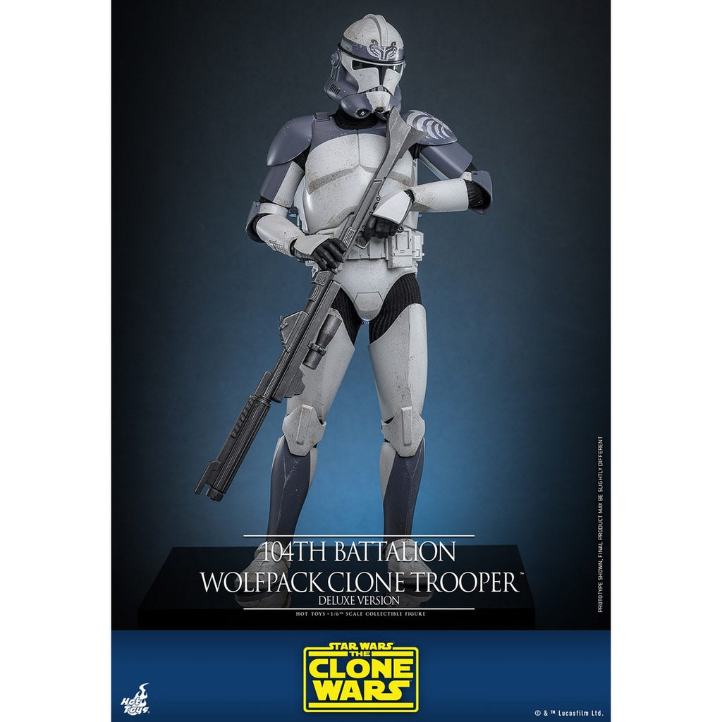 Productafbeelding Star Wars: The Clone Wars - 104th Battalion Wolfpack Clone Trooper Actiefiguur schaal 1:6