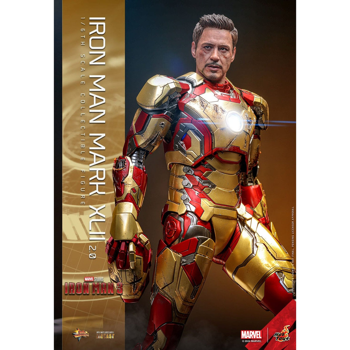 Produktbild Iron Man 3 - Iron Man Mark XLII Masterpiece Diecast Actionfigur 1:6 Deluxe
