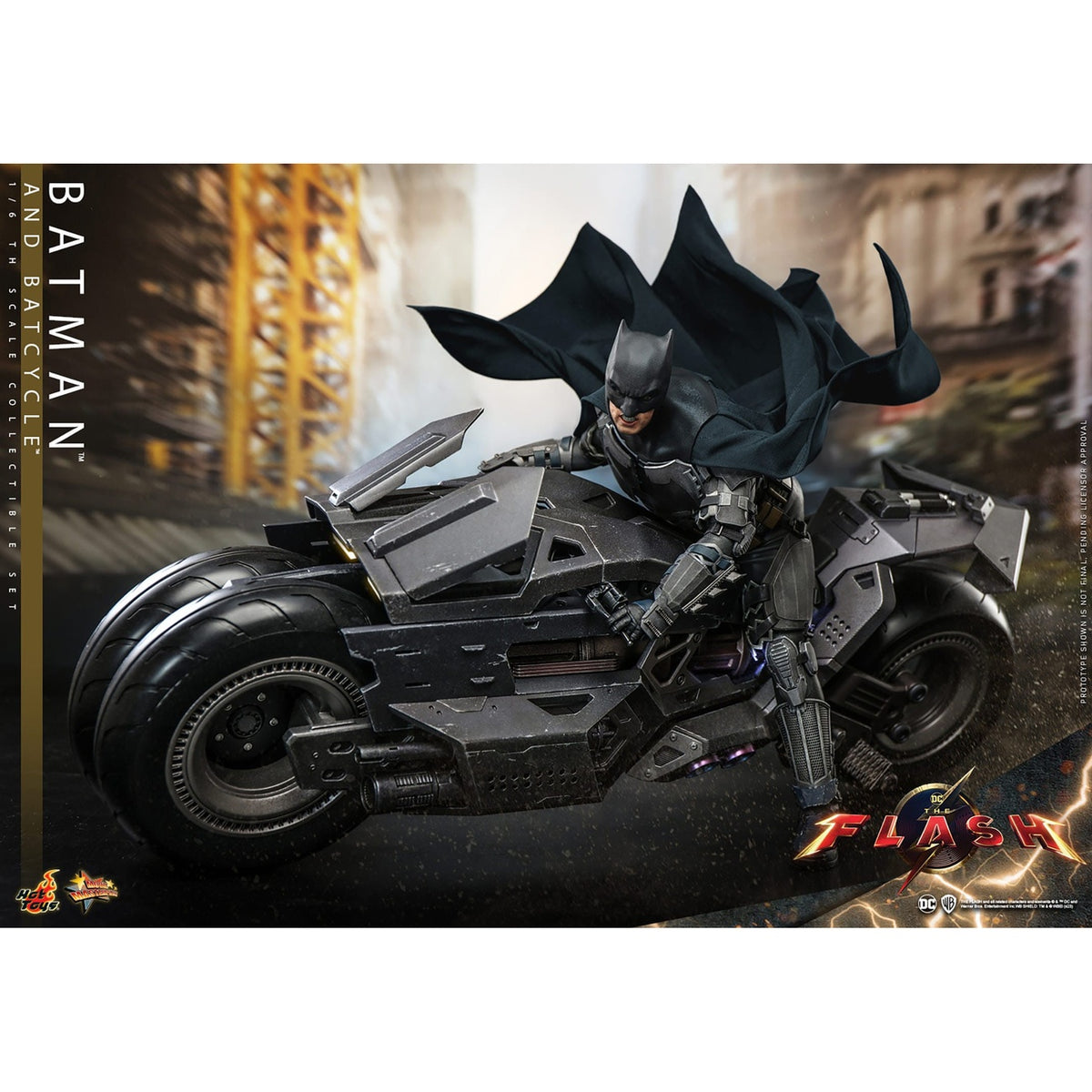 Productafbeelding The Flash – Batman & Batcycle Masterpiece 1:6 Actiefigurenset
