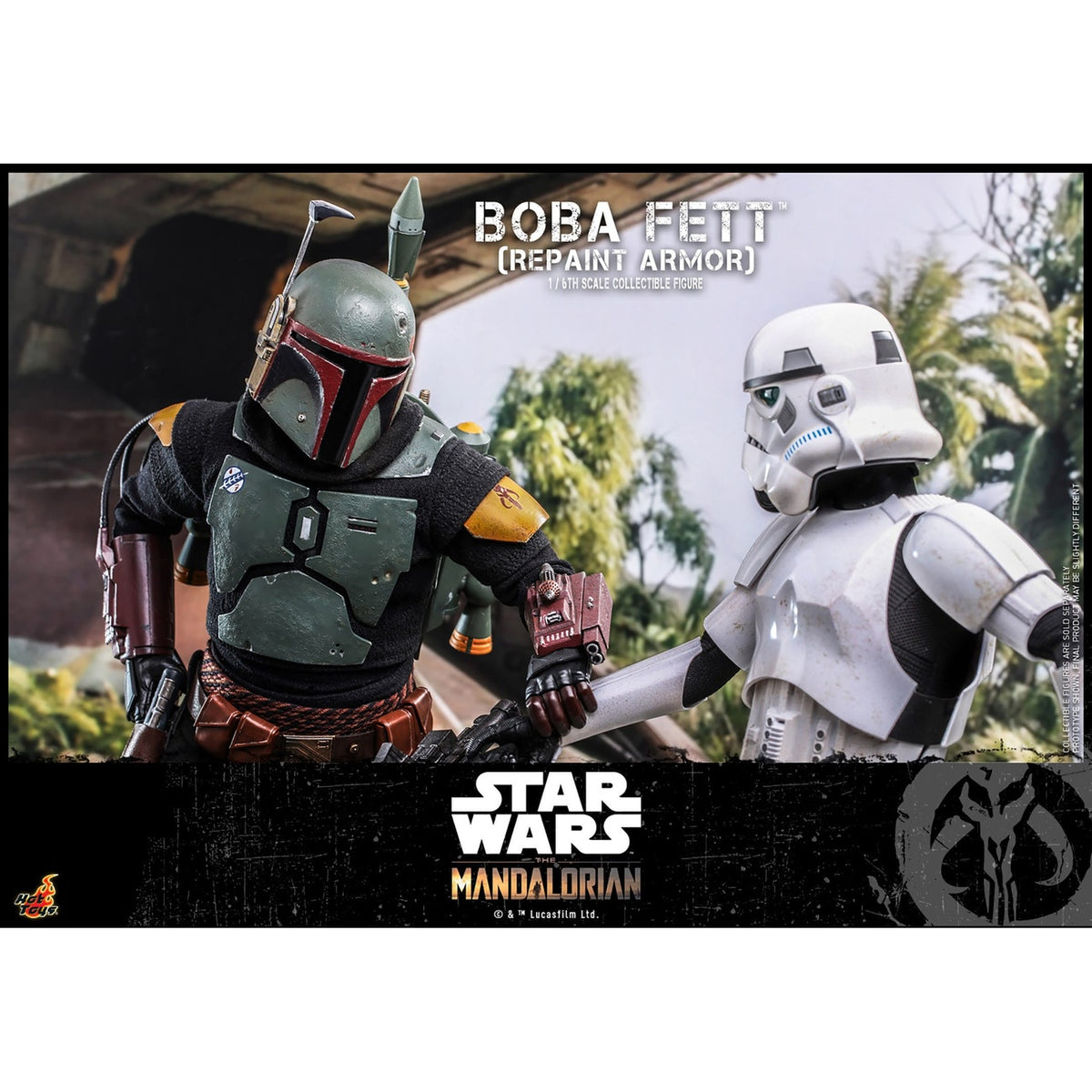 Produktbild Star Wars: The Mandalorian - Boba Fett Actionfigur 1:6 Repaint Armor Special Edition