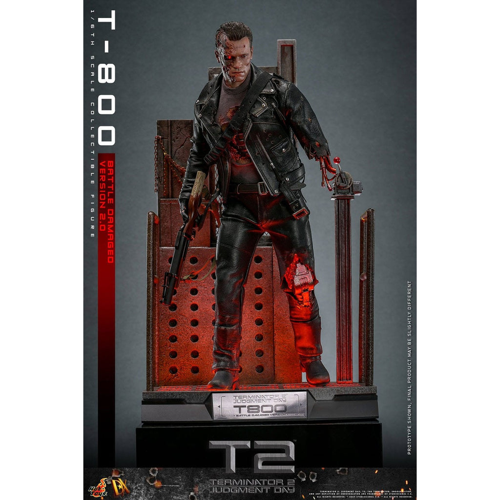 Productafbeelding T-800 Masterpiece Actiefiguur 1:6 Battle Damaged Version 2.0 - Terminator 2