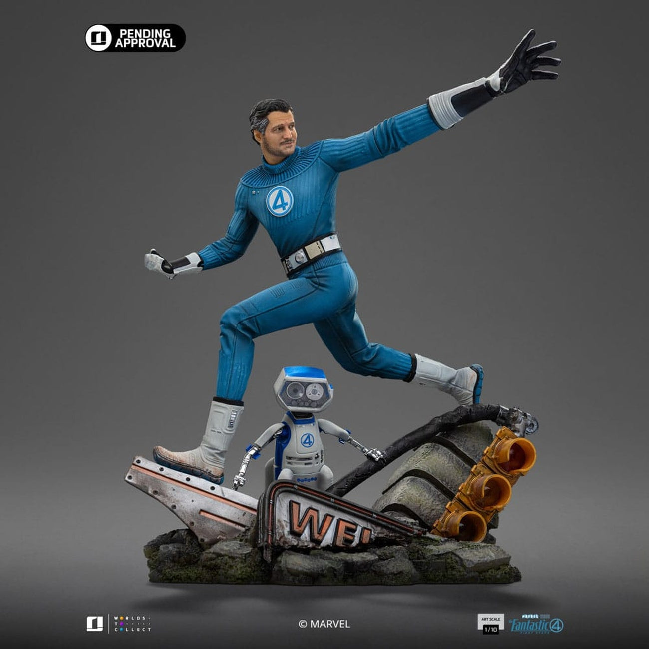 Image produit Fantastic Four Statue Art Scale 1/10 Mr. Fantastic et H.E.R.B.I.E 26 cm