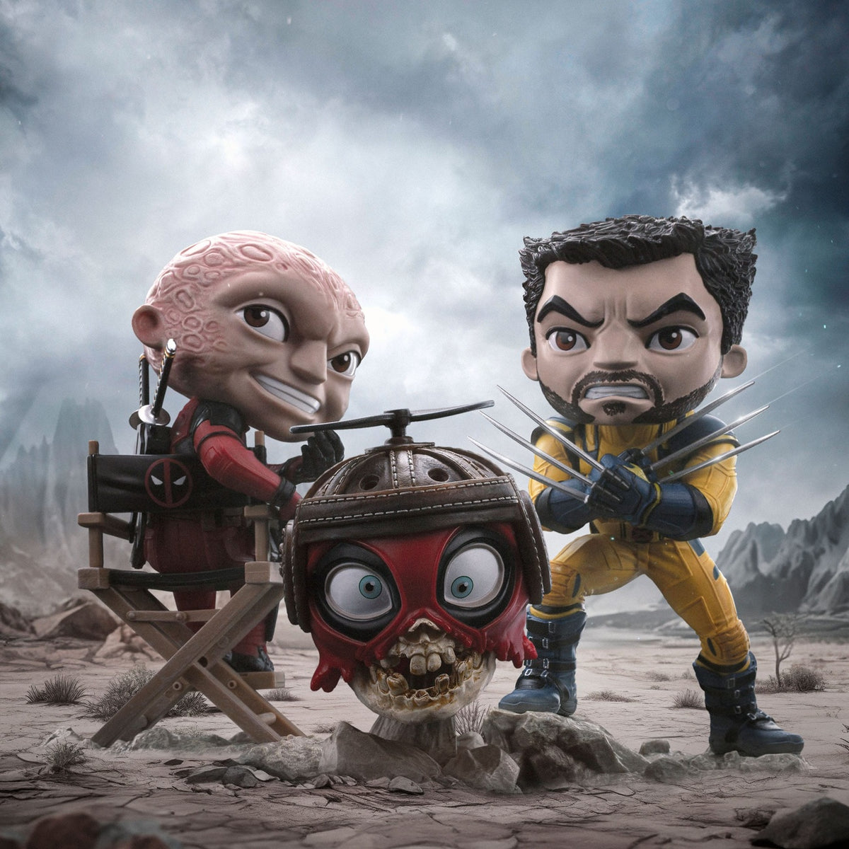 Produktbild Deadpool & Wolverine Mini Co. PVC Figur Deadpool Unmasked 13 cm