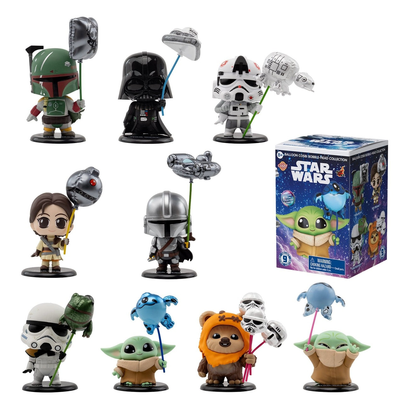Produktbild Star Wars Cosbi Minifiguren Balloon 8 cm Blind Box Display (8)