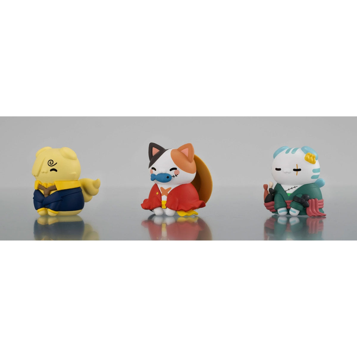 Productafbeelding One Piece Mega Cat Project verzamelfiguren 3-pack Nyan Piece Nyan! Happy Trio 2024 Limited Ver. 3 cm