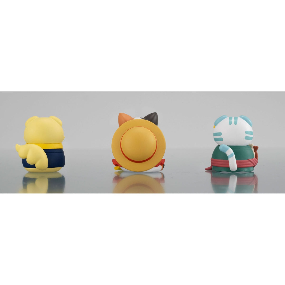 Productafbeelding One Piece Mega Cat Project verzamelfiguren 3-pack Nyan Piece Nyan! Happy Trio 2024 Limited Ver. 3 cm
