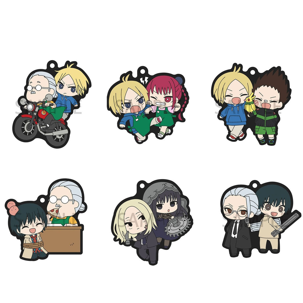 Image produit Sakamoto Days Mascotte en caoutchouc Buddycolle Porte-clés en gomme 7 cm Assortiment (6)