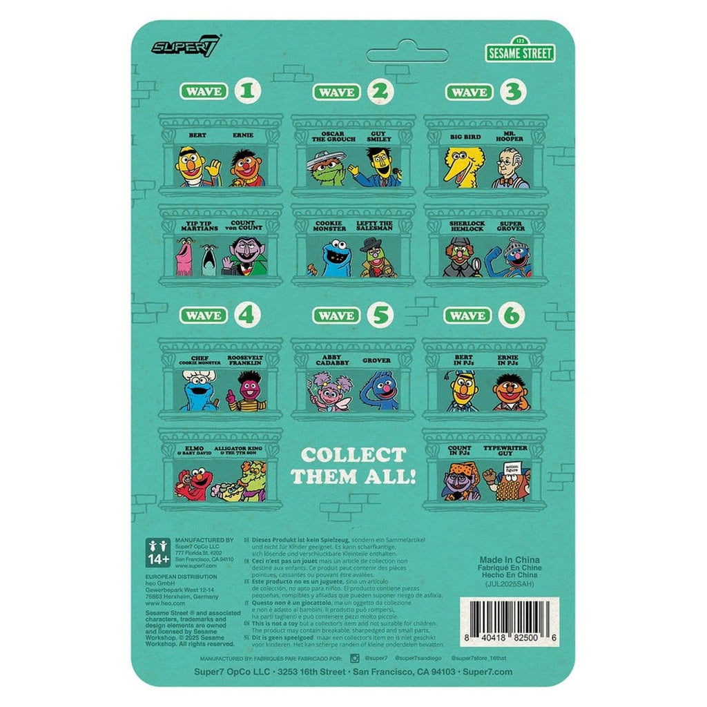 Image produit Sesame Street figurine articulée ReAction Wave 06 Ernie (pyjama) 10 cm