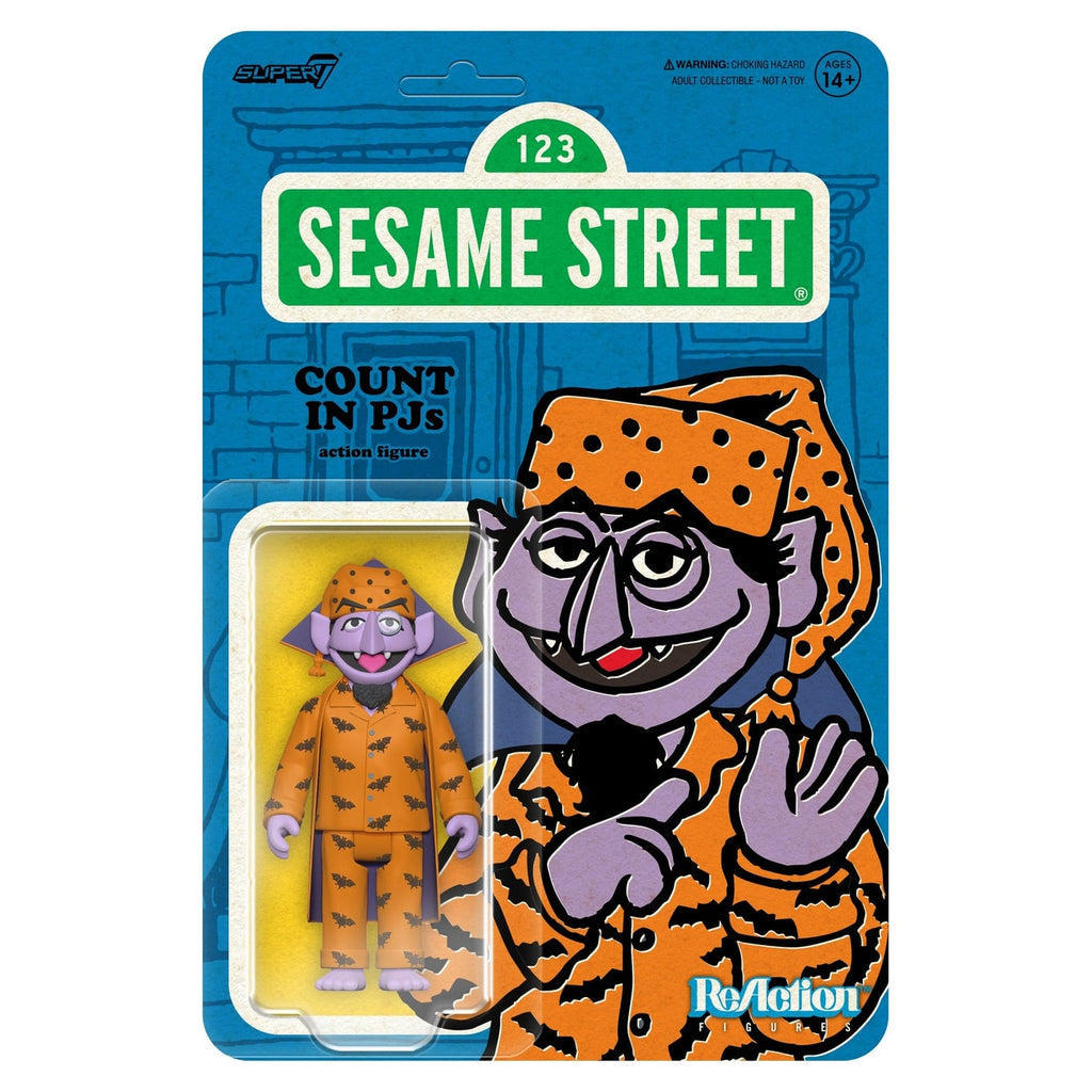 Productafbeelding Sesamstraat ReAction Actiefiguur Wave 06 Graaf van Graaf (pyjama) 10 cm