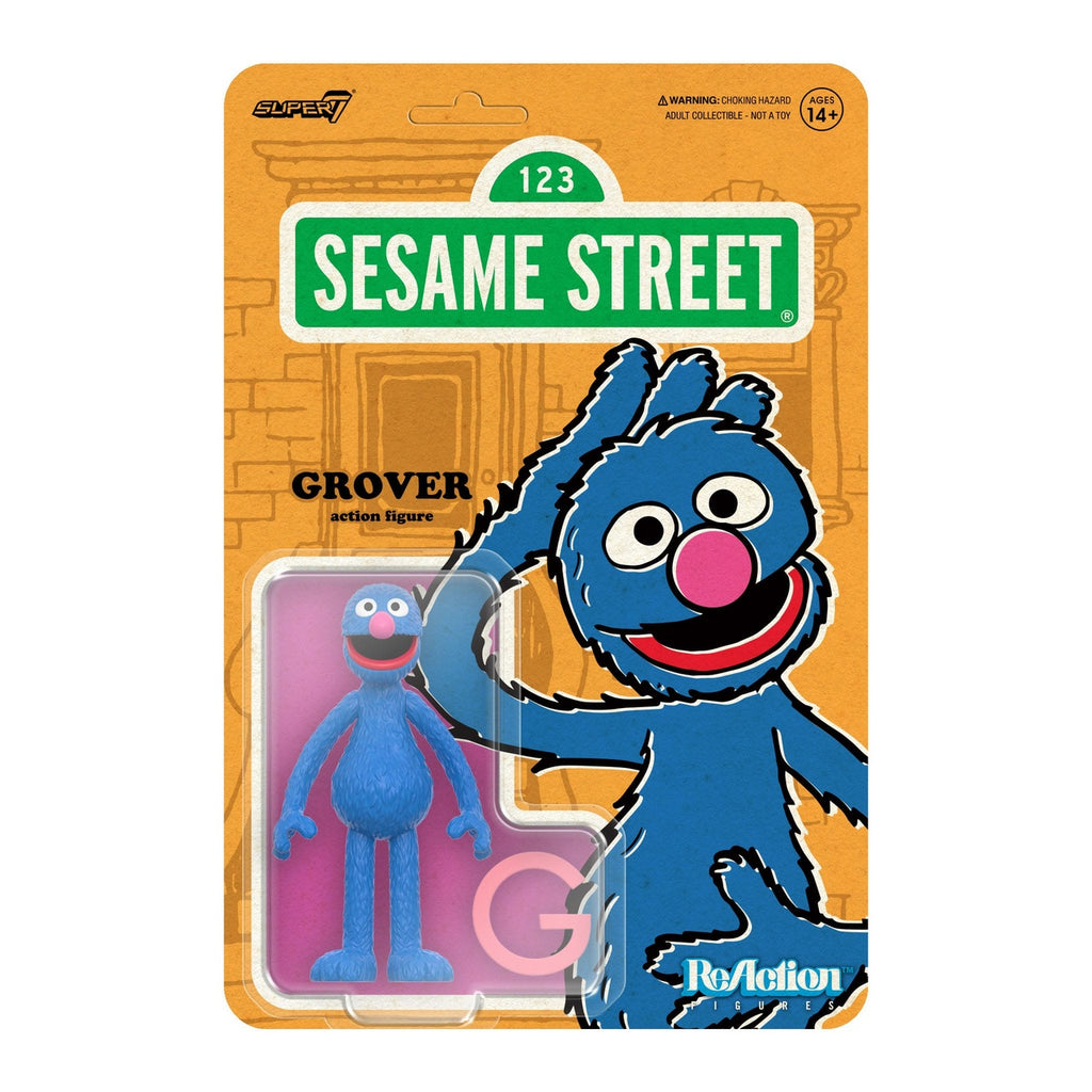 Image produit Sesame Street figurine articulée ReAction Wave 05 Grover 10 cm