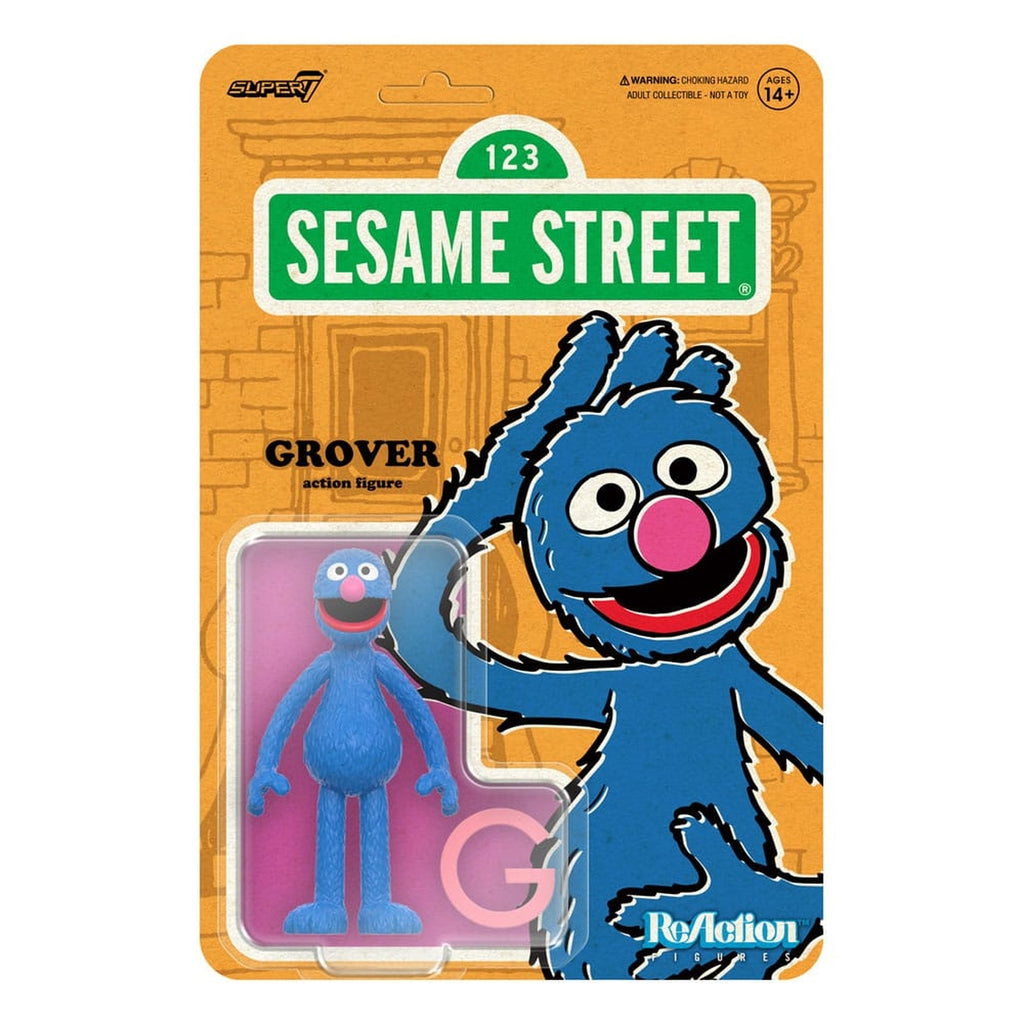 Image produit Sesame Street figurine articulée ReAction Wave 05 Grover 10 cm