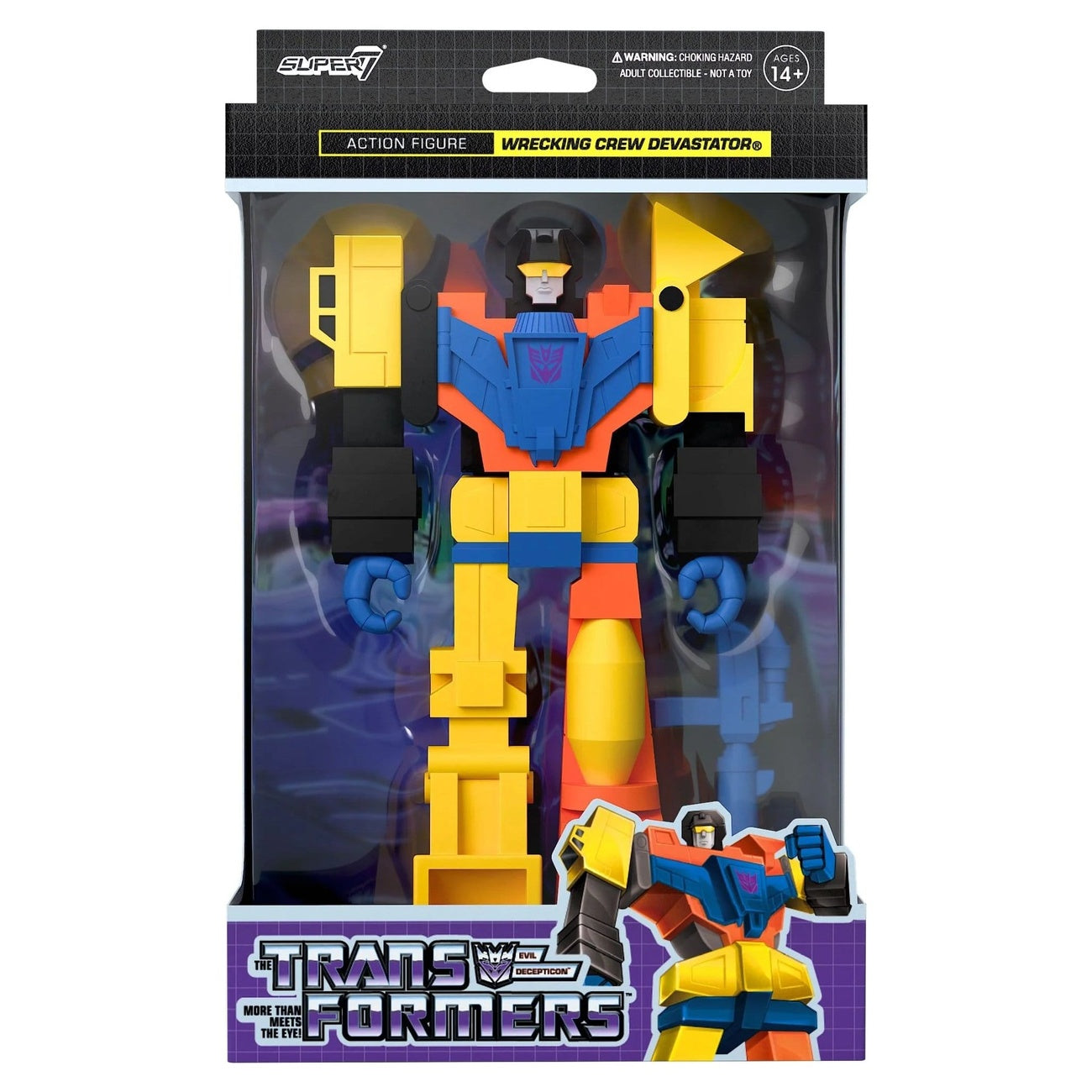 Image produit Transformers ReAction figurine articulée Devastator 10 cm