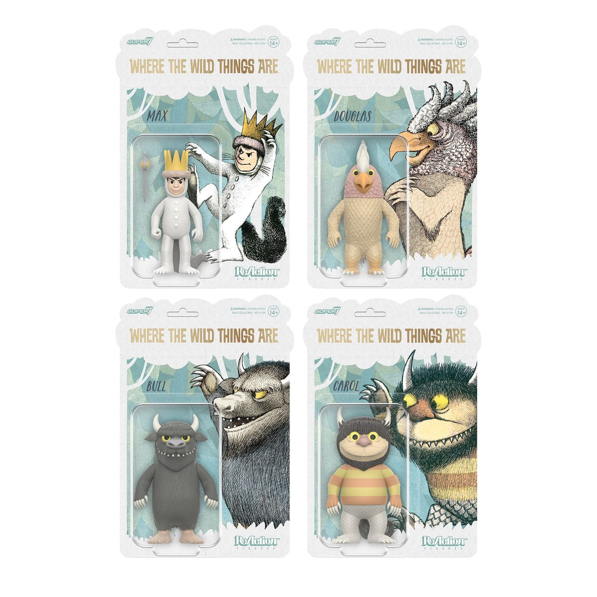 Productafbeelding Max en de Maximonsters ReAction actiefiguur Wave 01 Bull (monster) 10 cm