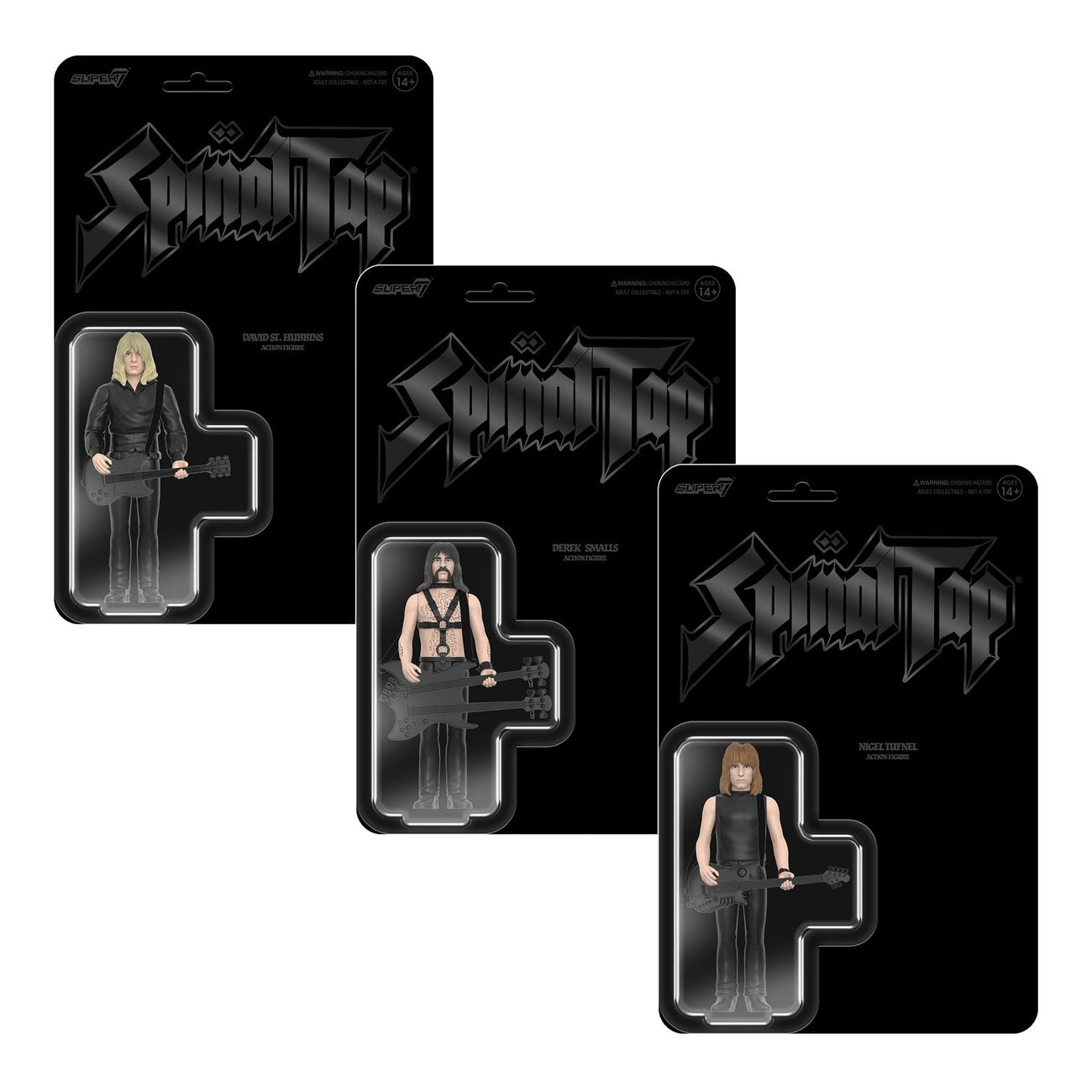 Image produit Spinal Tap ReAction figurine articulée Wave 02 David St. Hubbins (None More Black) 10 cm