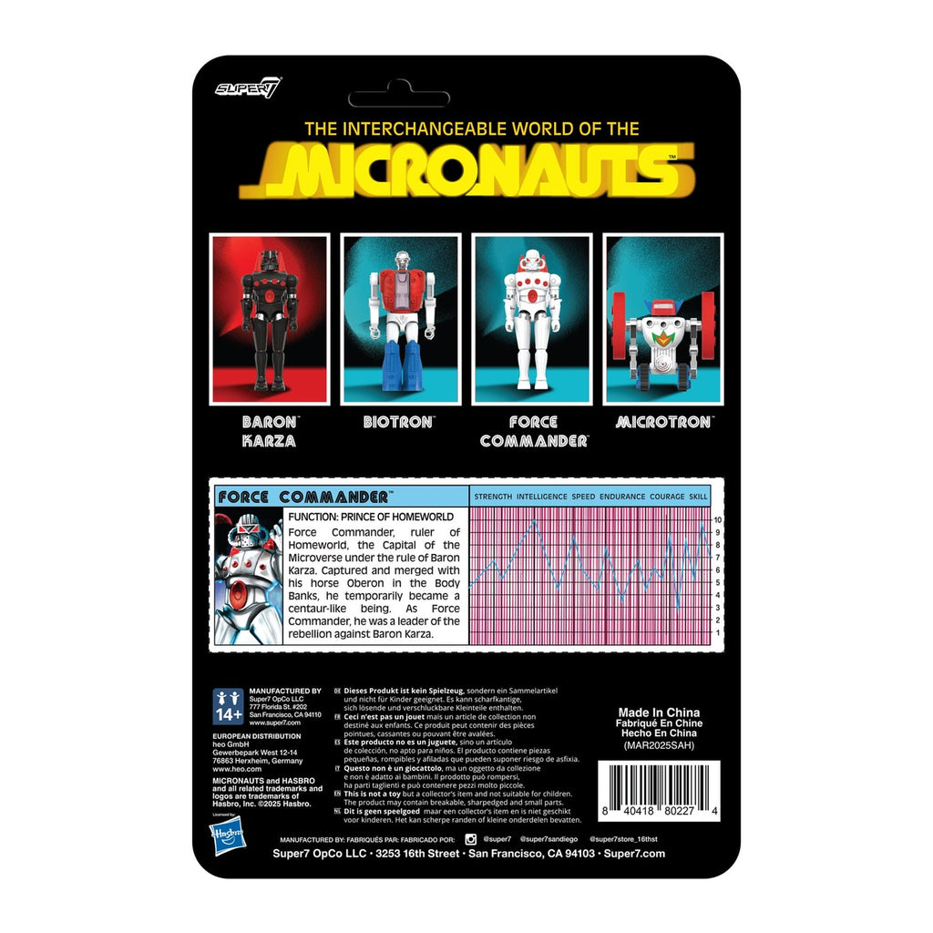 Productafbeelding Micronauts ReAction+ actiefiguur Wave 02 Force Commander 9 cm
