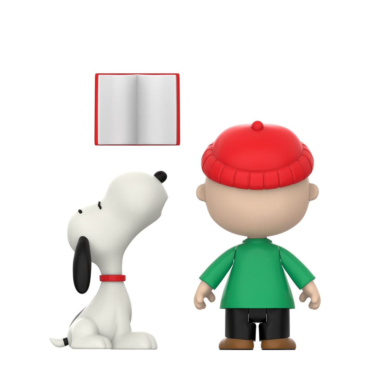 Image produit Peanuts ReAction Lot de 2 figurines articulées Charlie Brown et Snoopy (Chants de Noël) 10 cm