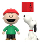 Image produit Peanuts ReAction Lot de 2 figurines articulées Charlie Brown et Snoopy (Chants de Noël) 10 cm