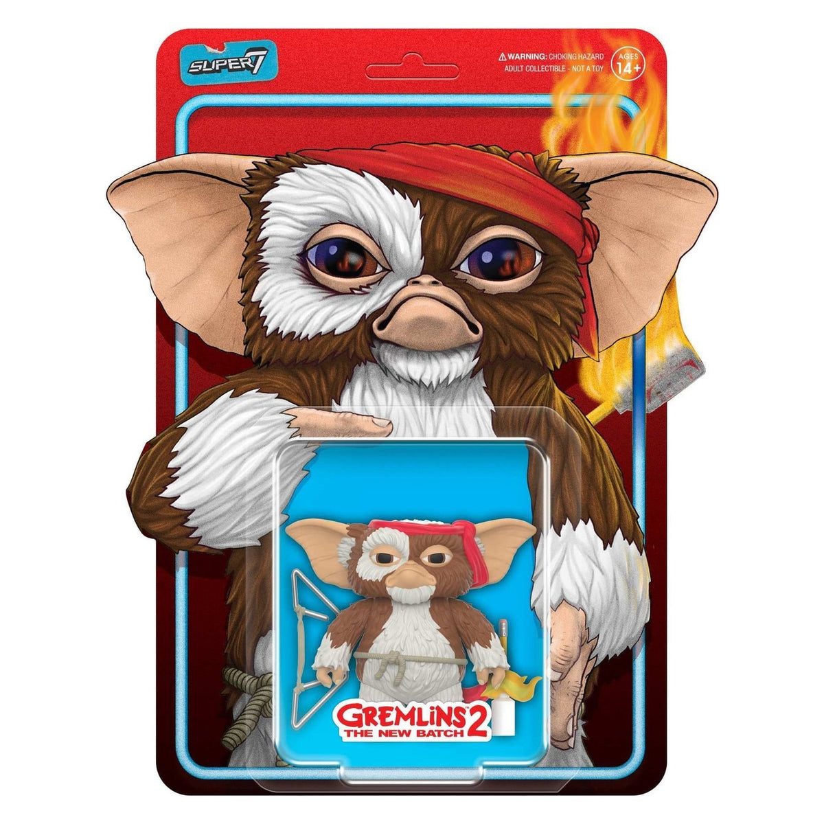 Image produit Gremlins figurine articulée ReAction Gizmo (carte personnage Battle Ready) 23 cm