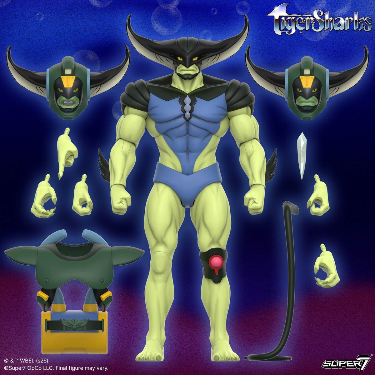 Produktbild TigerSharks Ultimates Wave 01 Actionfigur T-Ray 18 cm