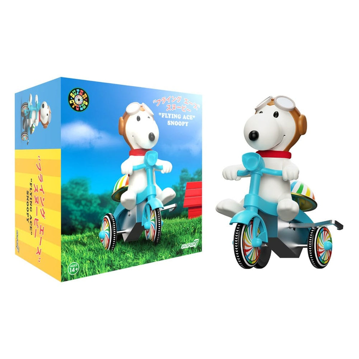 Productafbeelding Peanuts Super Cycles actiefiguur Snoopy Flying Ace 13 cm