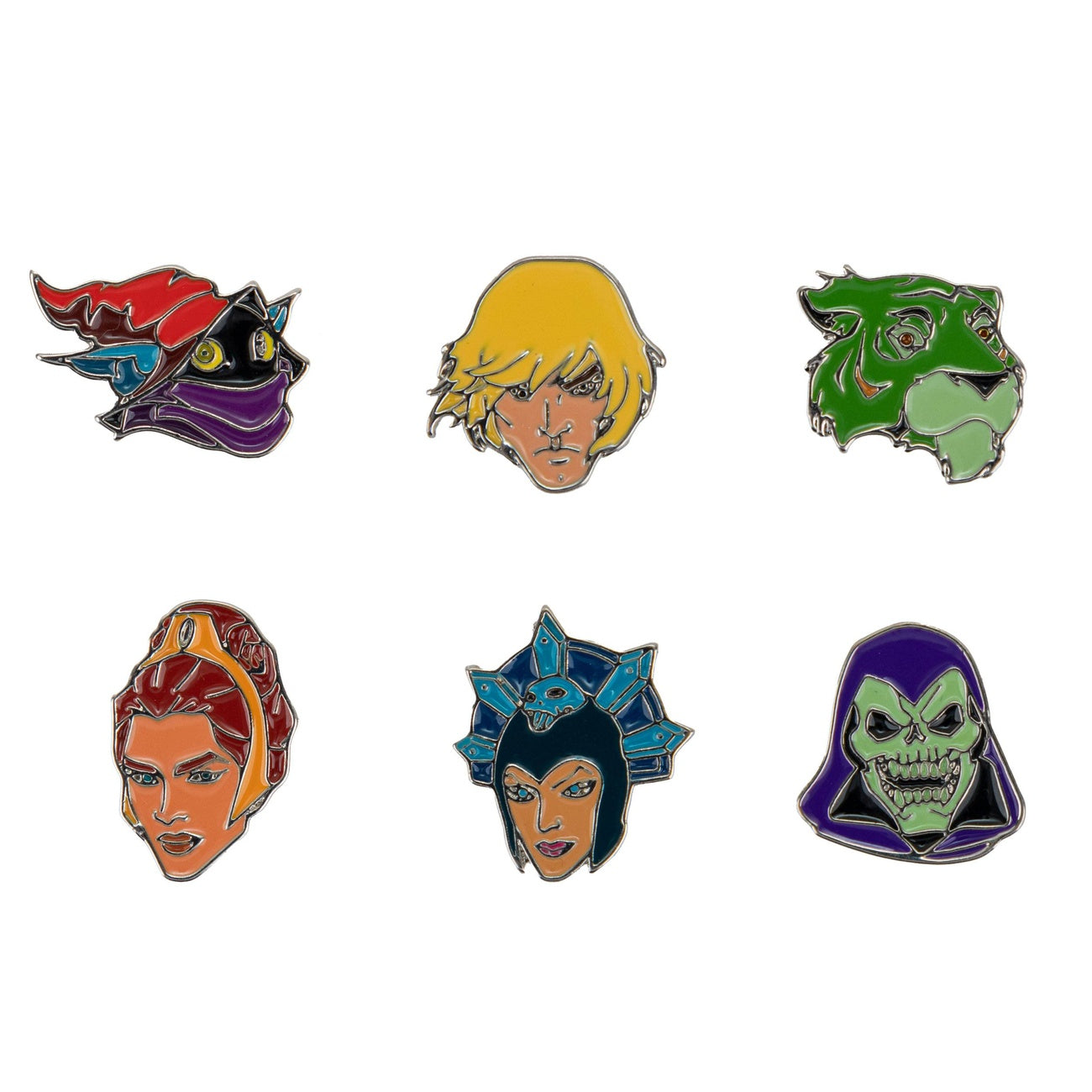 Productafbeelding Masters of the Universe Speldbuttonset 6-pack Characters