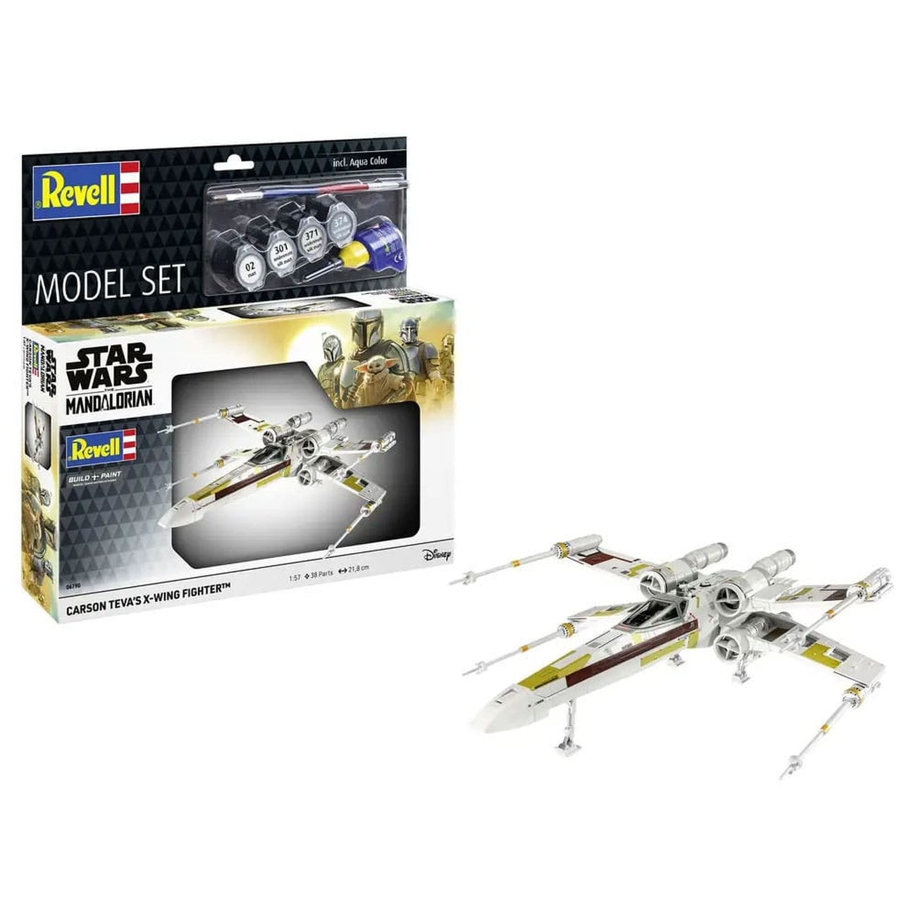 Image produit Maquette Star Wars avec accessoires de base 1/57 X-Wing Fighter de Carson Teva 22 cm