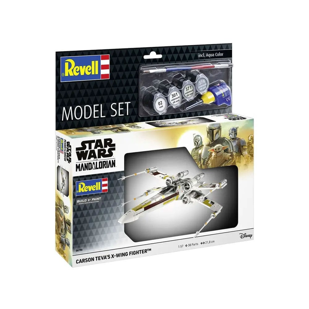 Image produit Maquette Star Wars avec accessoires de base 1/57 X-Wing Fighter de Carson Teva 22 cm