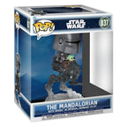Productafbeelding Star Wars: The Mandalorian and Grogu POP! Rides Deluxe vinyl bobbleheadfiguur The Mandalorian met Grogu in Imperial Remnant AT-RT 9 cm